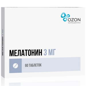 Купить: Мелатонин 3 мг 60 шт таблетки покрытые пленочной оболочкой