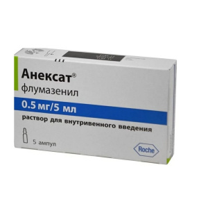 Купить: Анексат 0,5 мг/5 мл 5 мл 5 шт раствор для внутривенного введения ампулы