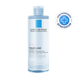 Купить La Roche-Posay Toleriane 400 мл вода мицеллярная  для очищения чувствительной и склонной к аллергии кожи лица и глаз для снятия макияжа