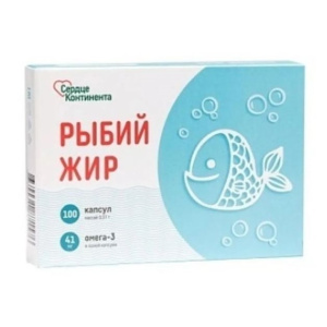 Купить: Рыбный жир сердце континента 330 мг 100 шт капсулы