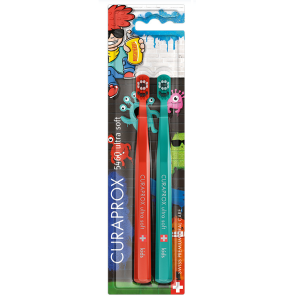 Купить: Curaprox CS Kids Duo Graffiti Edition 2023 2 шт набор щеток зубных