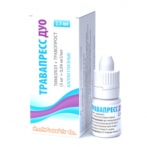 Купить: Травапресс Дуо 2,5мл 5мг/мл + 0,04мг/мл капли глазные