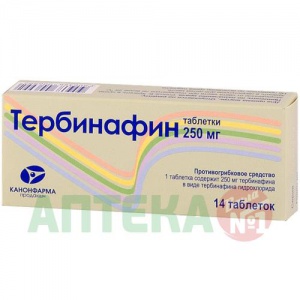 Купить: Тербинафин 250 мг 14 шт таблетки