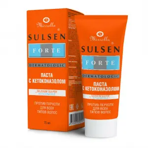 Купить Mirrolla Сульсен Форте 2 % 75 мл паста для волос против перхоти с кетоконазолом