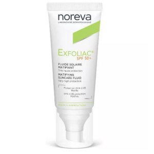 Купить: Noreva Exfoliac SPF 50+ 40 мл  эмульсия солнцезащитная матирующая