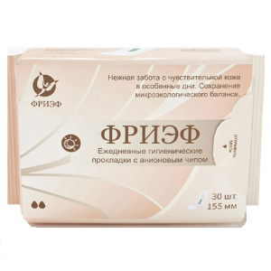 Купить: Фриэф 155 мм 30 шт прокладки ежедневные гигиенические с анионовым чипом