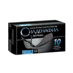 Купить: Силденафил Вертекс 100 мг 10 шт таблетки покрытые пленочной оболочкой