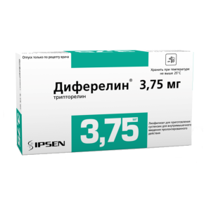 Купить: Диферелин 3,75 мг лиофилизат для суспензии для внутримышечного введения пролонгированного действия + растворитель