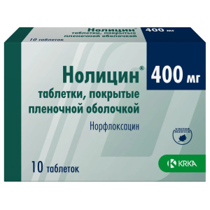 Купить: Нолицин 400 мг 10 шт таблетки покрытые пленочной оболочкой