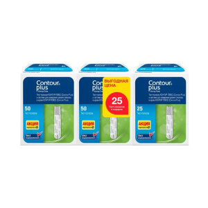 Купить: Contour Plus 125 шт тест-полоски к глюкометру