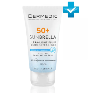 Купить: Dermedic Sunbrella SPF 50+ 40 мл флюид солнцезащитный ультра-лёгкий для жирной и комбинированной кожи