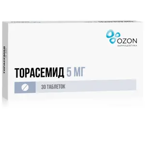 Купить Торасемид 5 мг 30 шт таблетки