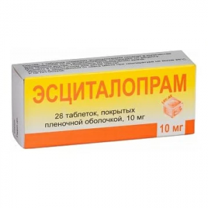 Купить: Эсциталопрам 10 мг 28 шт таблетки покрытые пленочной оболочкой