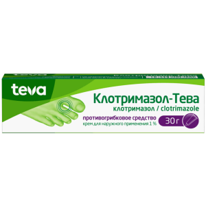 Купить: Клотримазол-Тева 1% 30 г крем для наружного применения