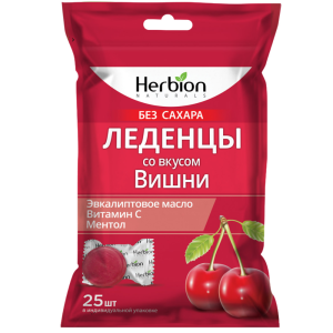 Купить: Хербион леденцы без сахара 25 шт вишневые