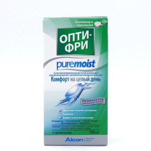 Купить: Опти-Фри Pure Moist 120 мл раствор для контактных линз + контейнер