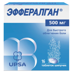 Купить: Эффералган 500 мг 16 шт таблетки шипучие