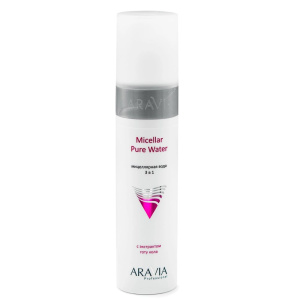 Купить: Aravia Professional Micellar Pure Water 250 мл мицеллярная вода 3в1 с экстрактом готу кола