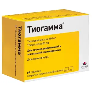 Купить Тиогамма 600 мг 60 шт таблетки покрытые пленочной оболочкой