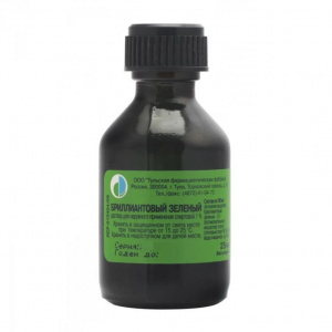 Купить: Бриллиантовый Зеленый 1 % 25 мл раствор спиртовой