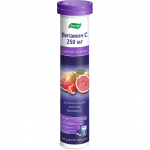 Купить: Витамин С 250 мг Эвалар 20 шт таблетки шипучие