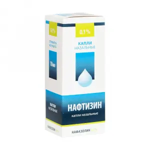 Купить Нафтизин 0,1 % 10 мл капли назальные флакон-капельница