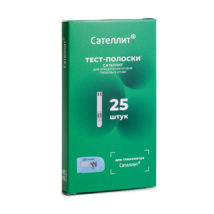 Купить: Сателлит 25 шт тест-полоски к глюкометру ПКГЭ-02