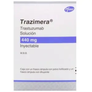 Купить Тразимера 440 мг 1 шт лиофилизат для приготовления концентрата для приготовления раствора для инфузий + растворитель