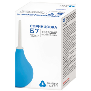 Купить: Спринцовка Б-7 150 мл 1 шт с твердым наконечником