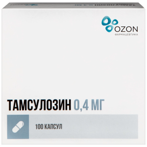 Купить: Тамсулозин 0,4 мг 100 шт капсулы с пролонгированным высвобождением