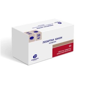 Купить: Лозартан Канон 50 мг 60 шт таблетки покрытые пленочной оболочкой
