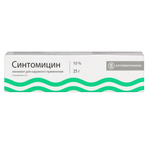 Купить: Синтомицин 10% 25 г линимент