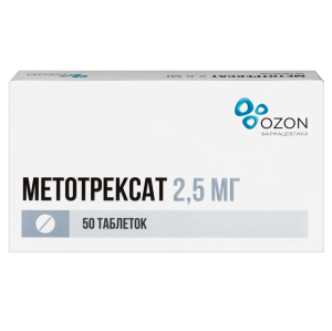 Купить: Метотрексат 2,5 мг 50 шт таблетки покрытые оболочкой