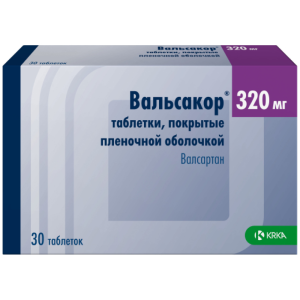 Купить: Вальсакор 320 мг 30 шт таблетки покрытые пленочной оболочкой