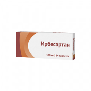 Купить: Ирбесартан 150 мг 14 шт таблетки покрытые пленочной оболочкой