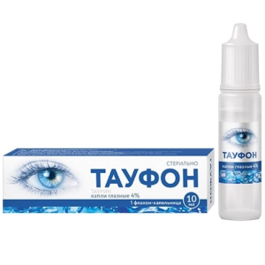 Купить: Тауфон 4% 10 мл капли глазные