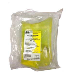Купить: Фурацилин 0,02 % 250 мл раствор для наружного и местного применения