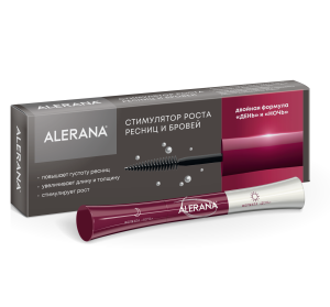 Купить: Alerana 6 мл 2 шт стимулятор роста ресниц двойная формула день и ночь