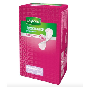 Купить: Depend 8 шт прокладки при недержании для женщин супер