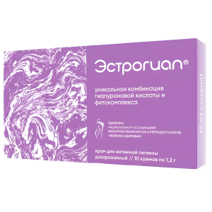 Купить: Эстрогиал 10 шт крем для интимной гигиены дозированный