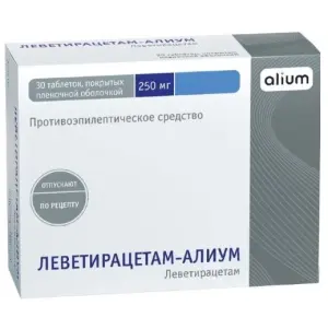 Купить Леветирацетам-Алиум 250 мг 30 шт таблетки покрытые пленочной оболочкой