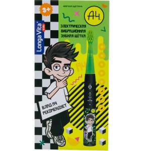 Купить: Longa Vita 1 шт щетка зубная детская вибрационная Влад А4 3 насадки от 3-х лет артикул FR-01