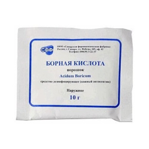 Купить: Борная к-та пор д/наруж примен 10г