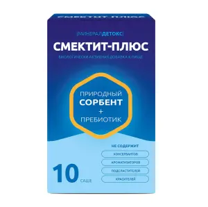 Купить Минерал Детокс Смектит-плюс Инулин 10 шт порошок для приема внутрь саше