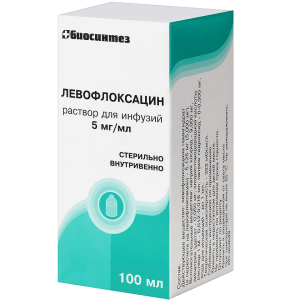 Купить: Левофлоксацин 5 мг/мл 100 мл 1 шт раствор для инфузий