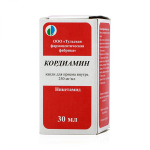Купить: Кордиамин 25% 30 мл капли для приема внутрь