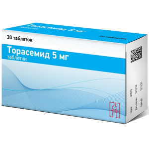 Купить: Торасемид 5 мг 30 шт таблетки