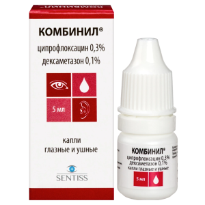 Купить: Комбинил 5 мл капли глазные и ушные флакон-капельница