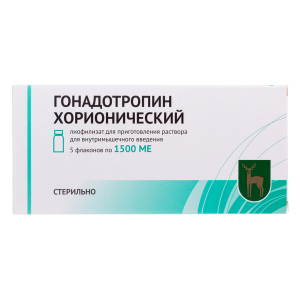 Купить: Гонадотропин Хорионический 1500 МЕ 5 шт лиофилизат для раствора для внутримышечного введения флакон