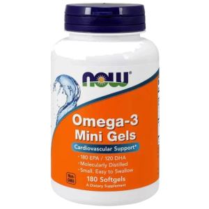 Купить: Now Omega-3 Mini Gels Омега-3 мини 180 шт капсулы гелевые